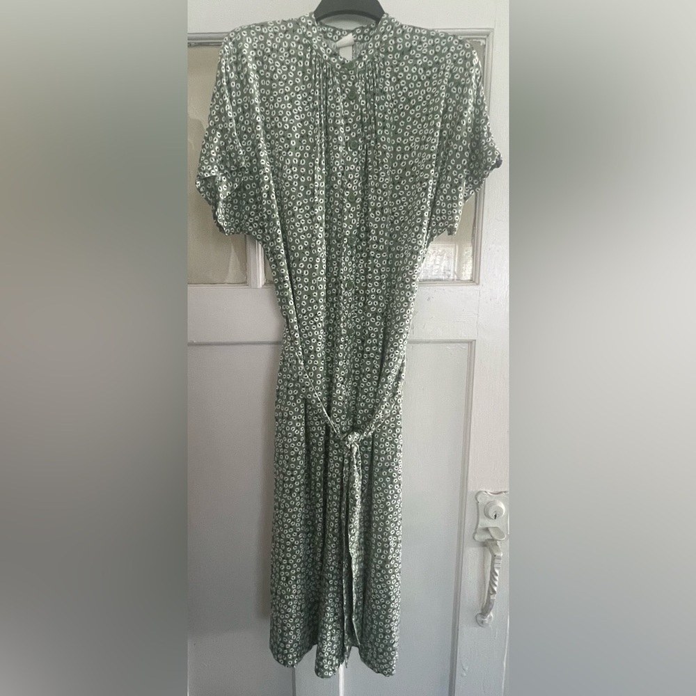 H&M Green Floral Midi Dress